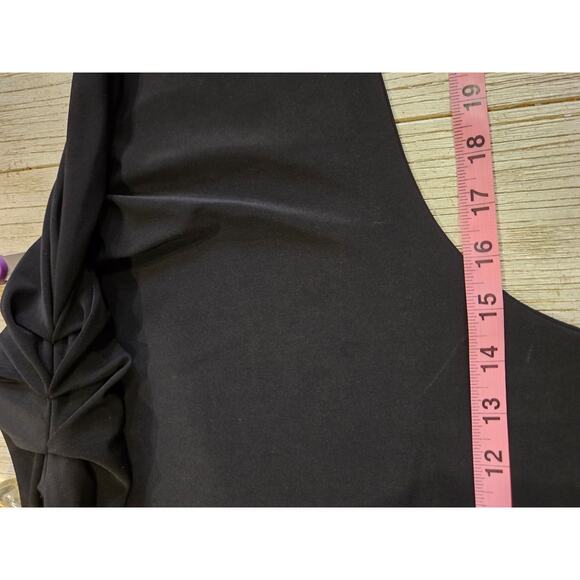 Ramy Brook Women's Petite Black Knee Length Dress Size S Formal Long Sleeve - Picture 11 of 11